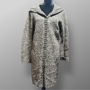 Jones New York Sport Womens Heavy Sweater Button Cardigan Long  L